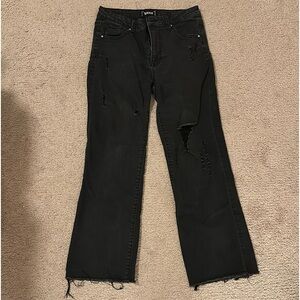 Tricot Black Denim Jeans crop stretch good quality soft